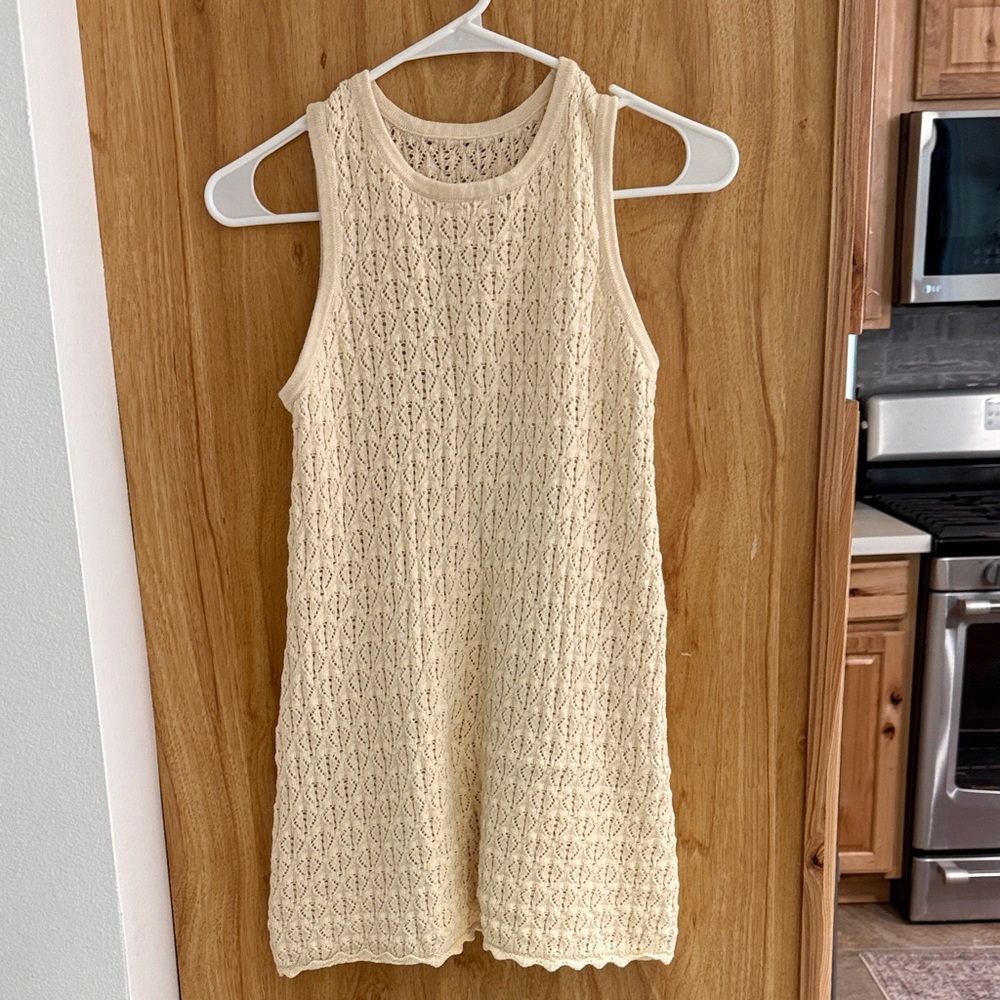 Old Navy Crochet Knit Sleeveless Sundress / Bathing Suit Coverup
